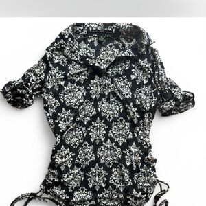 Elegant Black and White Women's Top